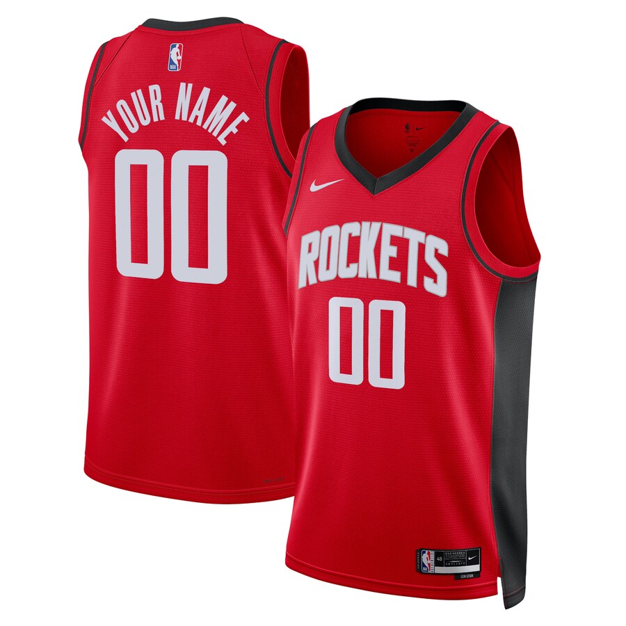 Unisex Houston Rockets Nike Red Swingman Custom Jersey - Icon Edition - Jersey