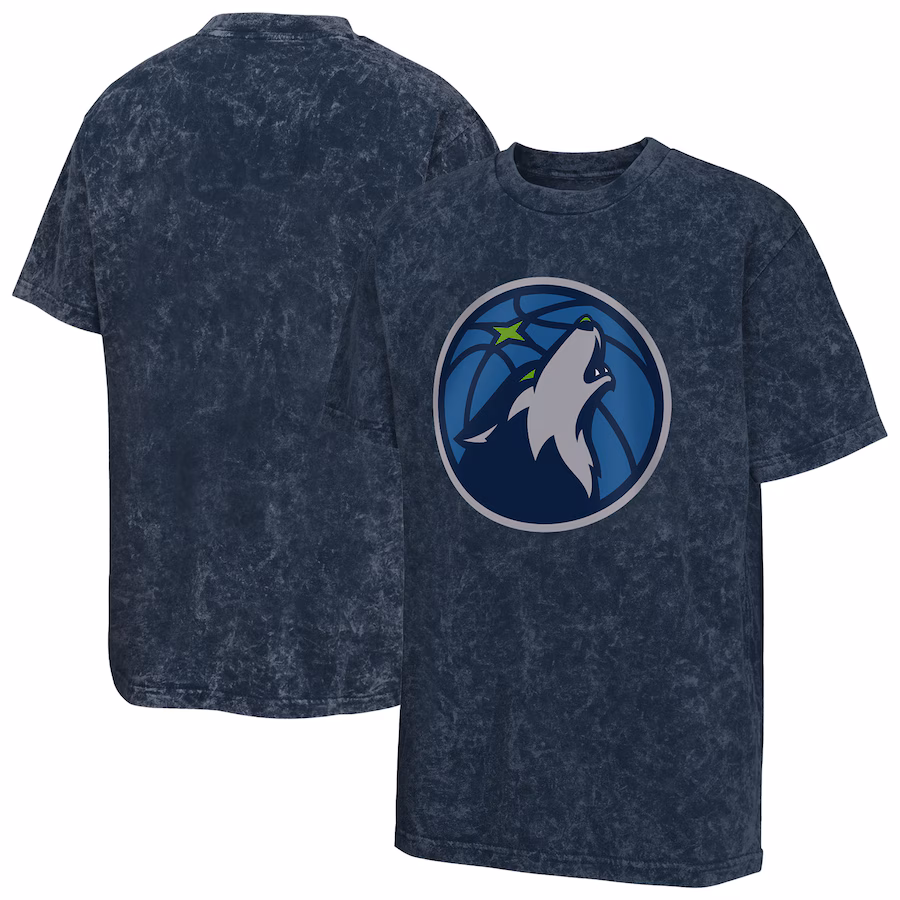 Youth Minnesota Timberwolves  Navy Rugged Defense T-Shirt - Jersey