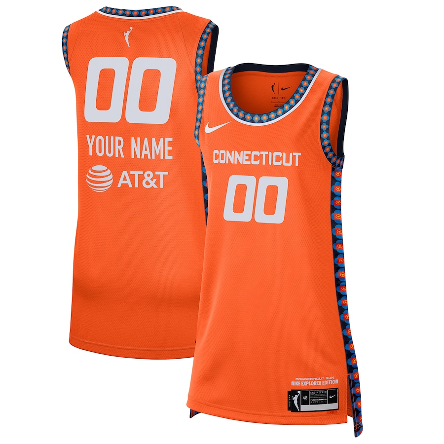 Unisex Connecticut Sun Nike Orange 2021 Explorer Edition Victory Custom Jersey - Jersey