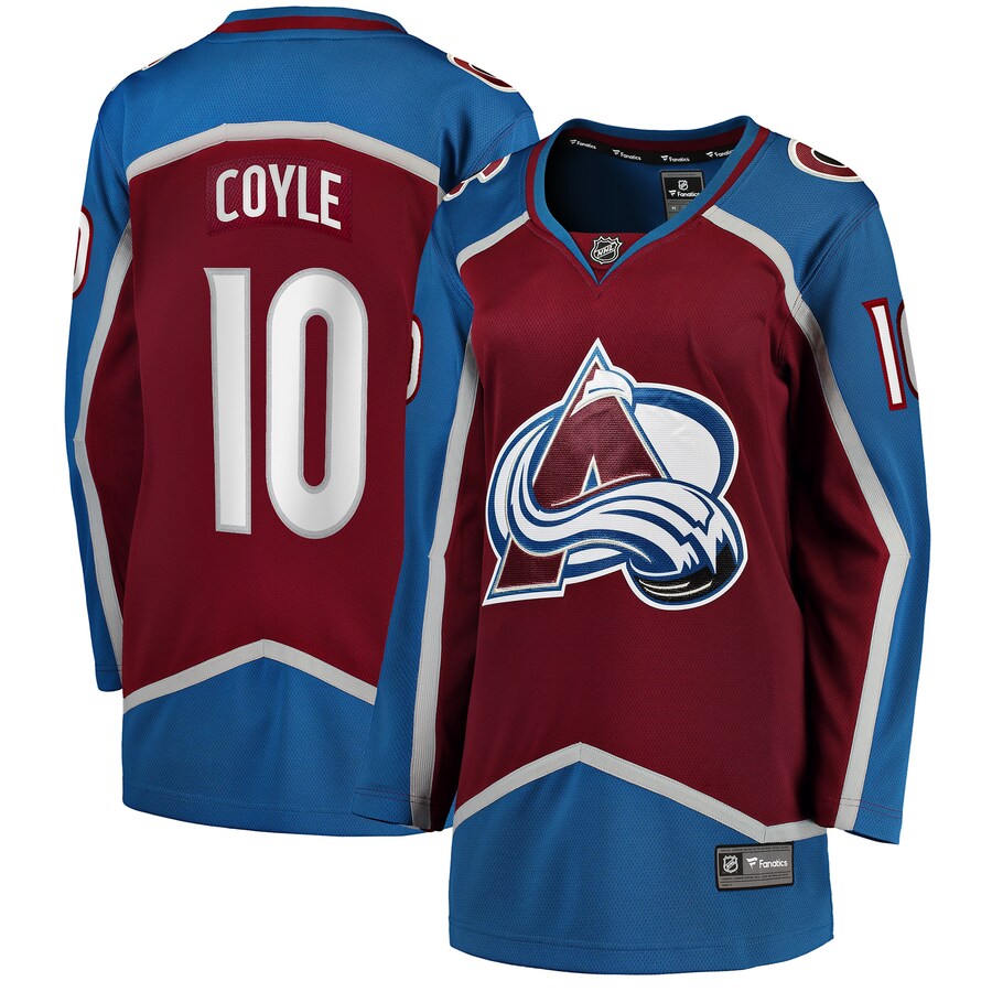 Women's Colorado Avalanche Charlie Coyle Fanatics Burgundy Home Breakaway Player Jersey - Jersey
