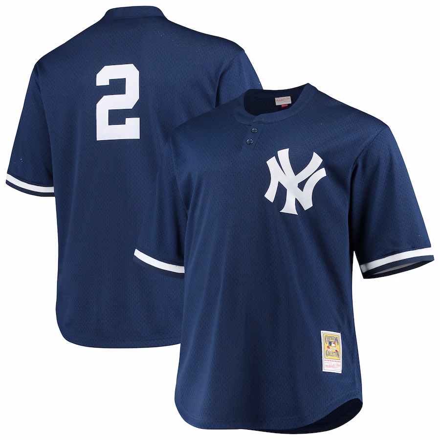 Men's New York Yankees Derek Jeter Mitchell & Ness Navy Big & Tall Batting Practice Replica Player Jersey - Jersey