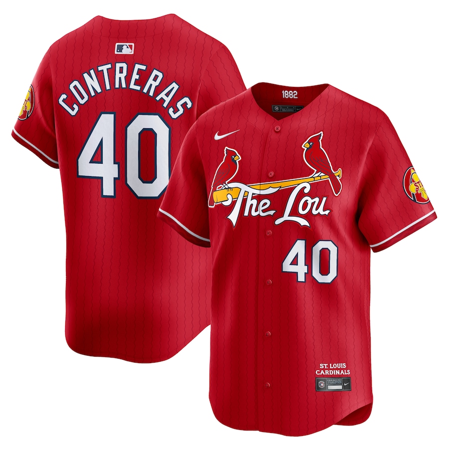 Men's St. Louis Cardinals Willson Contreras Nike Red 2024 City Connect Limited Player Jersey - Jersey
