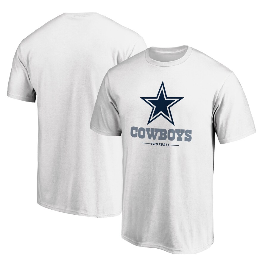 Men's Dallas Cowboys White Team Lockup T-Shirt - Jersey