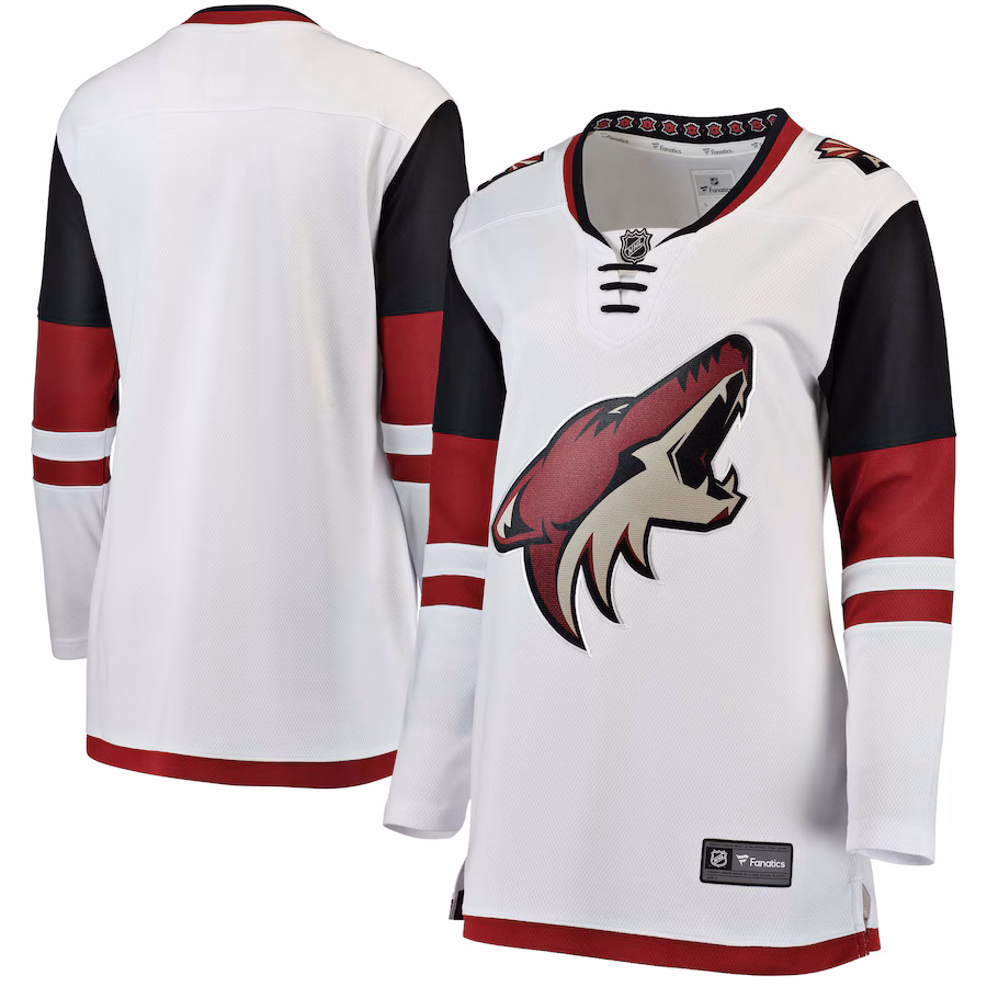 Women's Arizona Coyotes Fanatics White Away Breakaway Jersey - Jersey