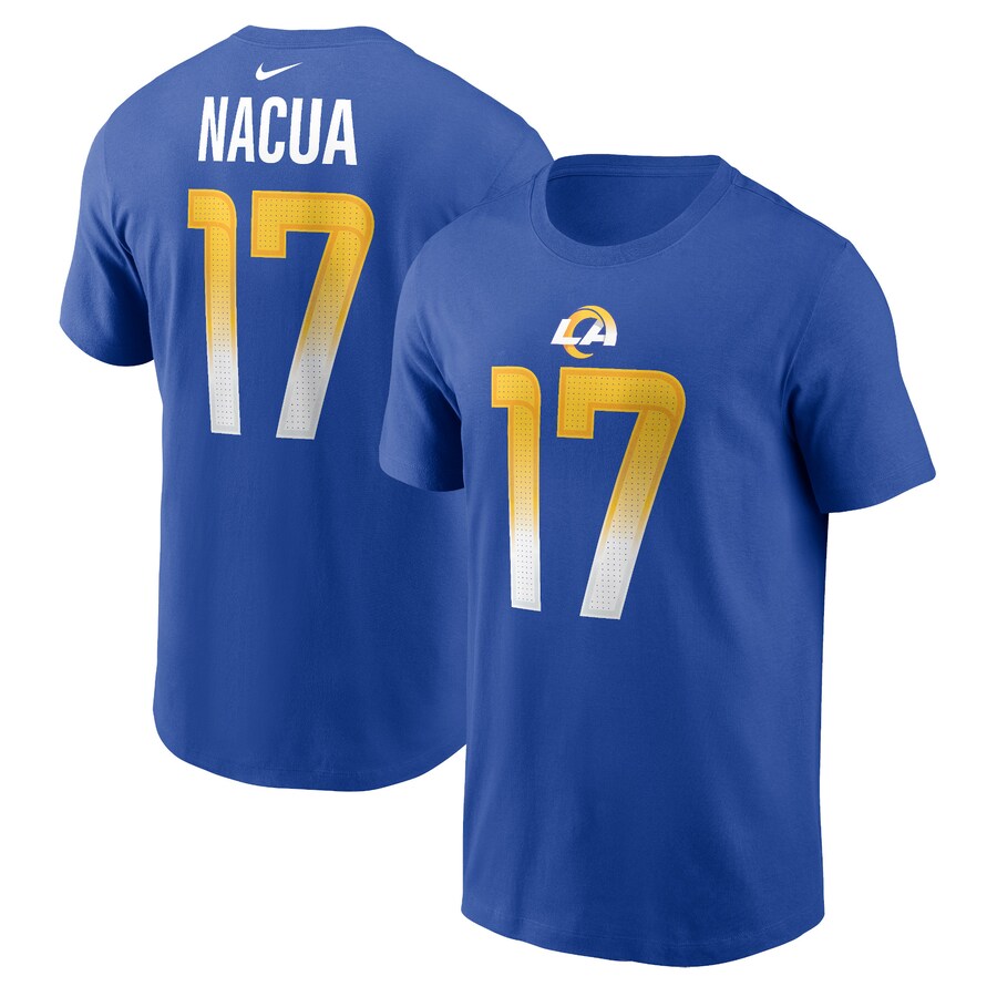 Men's Los Angeles Rams Puka Nacua Nike Royal Player Name & Number T-Shirt - Jersey
