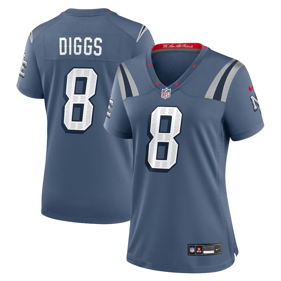 Women's New England Patriots Stefon Diggs Nike Storm Blue 2025 Rivalries Collection Game Jersey - Jersey