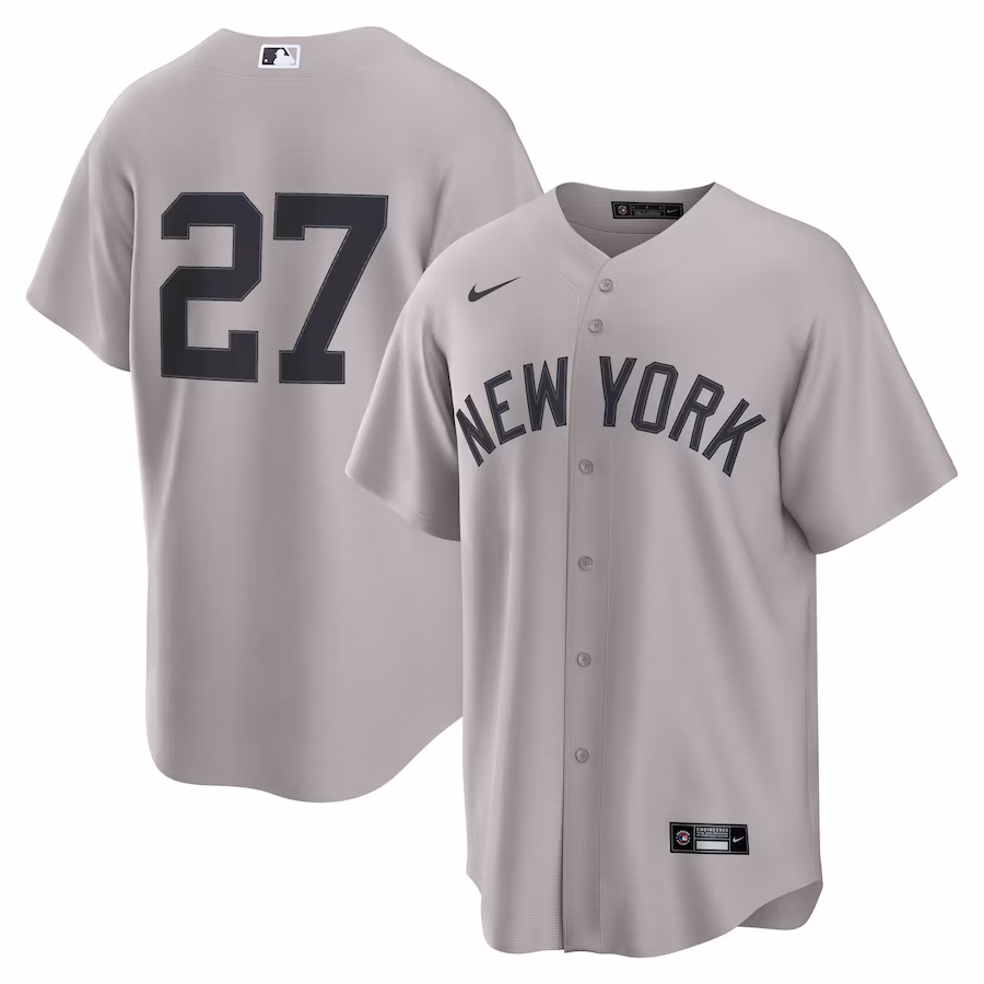 Men's New York Yankees Giancarlo Stanton Nike Gray Alternate Replica 2.0 Player Jersey - Jersey