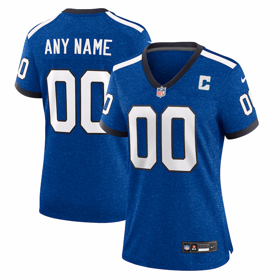 Women's Indianapolis Colts Nike Royal Indiana Nights Alternate Custom Game Jersey - Jersey
