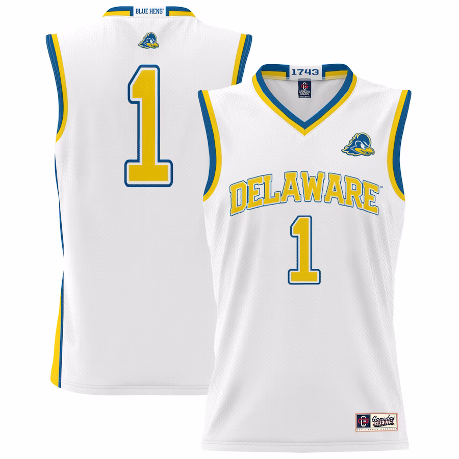 Delaware Fightin' Blue Hens GameDay Greats Unisex  Lightweight Basketball Jersey - White - Jersey