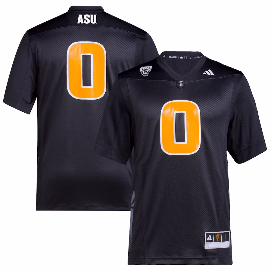 #0 Arizona State Sun Devils adidas  2023 Premier Jersey - Black - Jersey