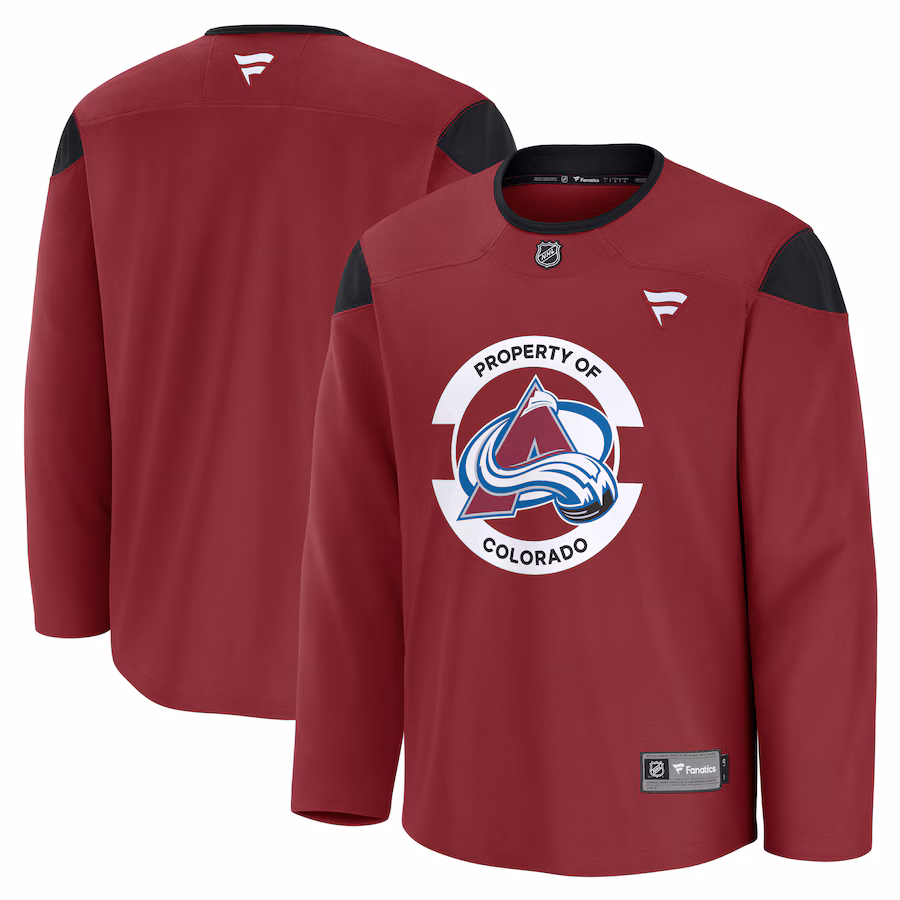 Men's Colorado Avalanche Fanatics Burgundy Team Practice Jersey - Jersey