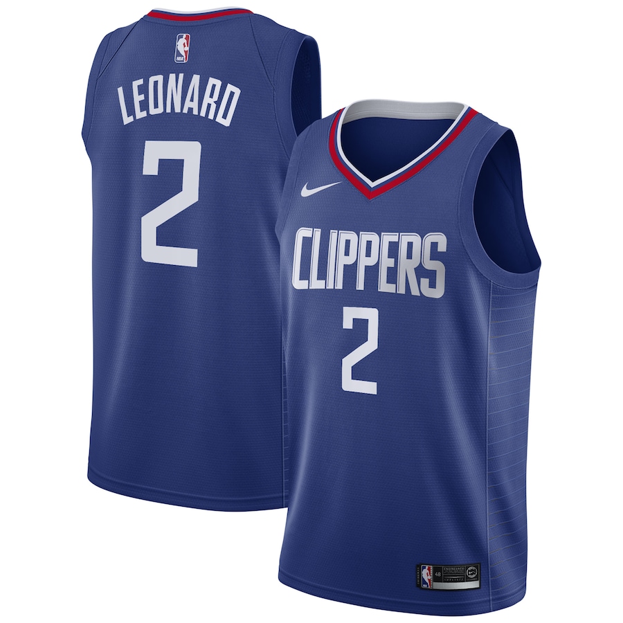 Men's LA Clippers Kawhi Leonard Nike Blue 2019/20 Swingman Jersey - Icon Edition - Jersey
