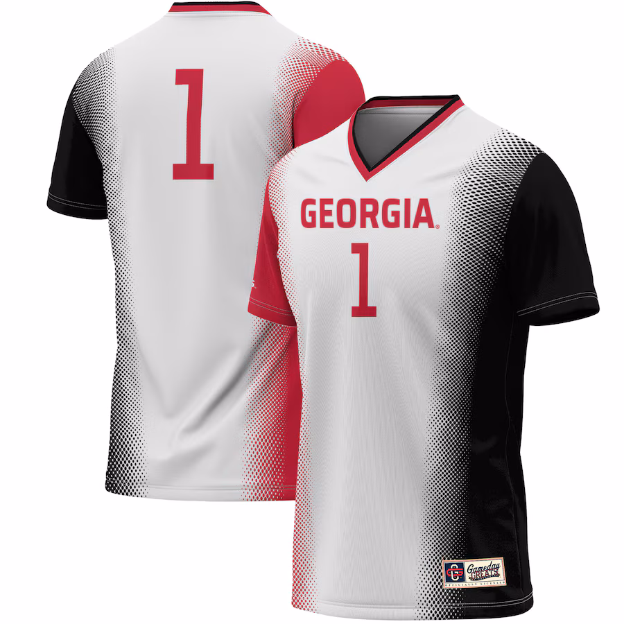 #1 Georgia Bulldogs GameDay Greats Unisex Women's Soccer Lightweight Fashion Jersey - White - Jersey