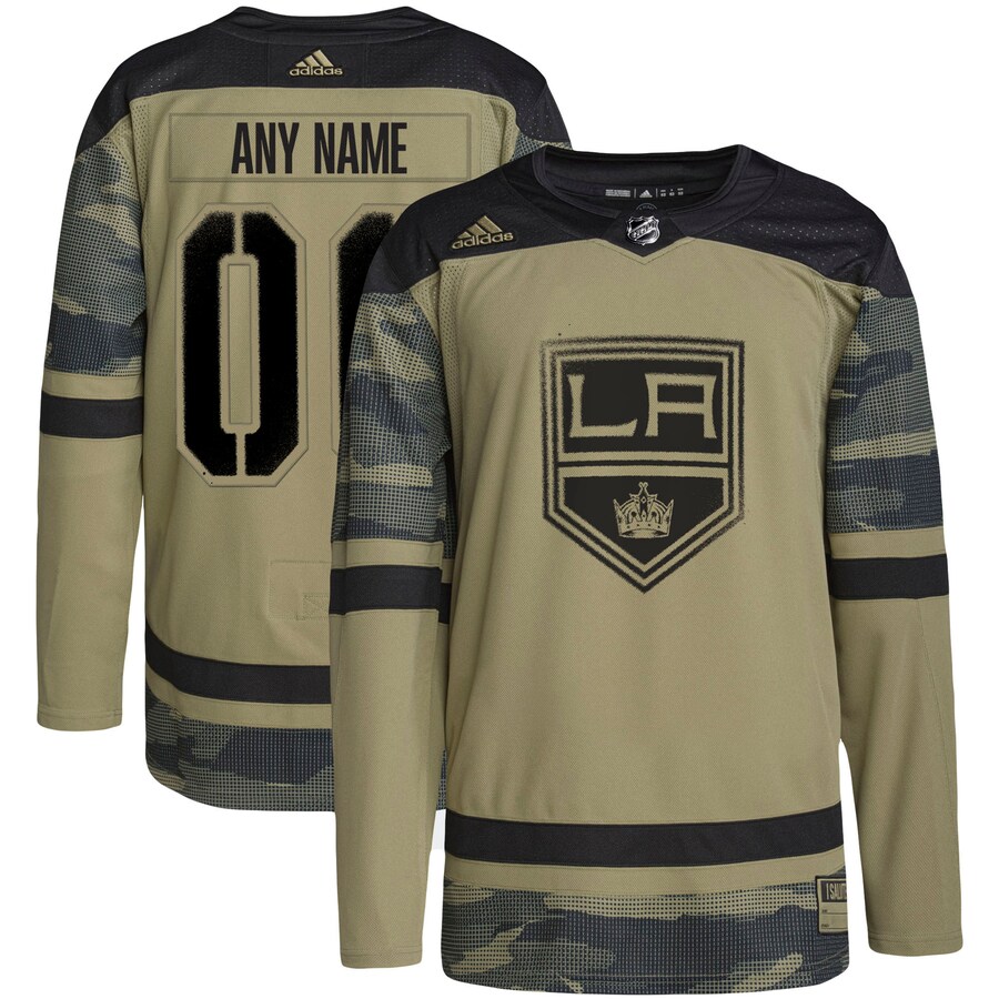 Men's Los Angeles Kings adidas Camo Military Appreciation Team Authentic Custom Practice Jersey - Jersey
