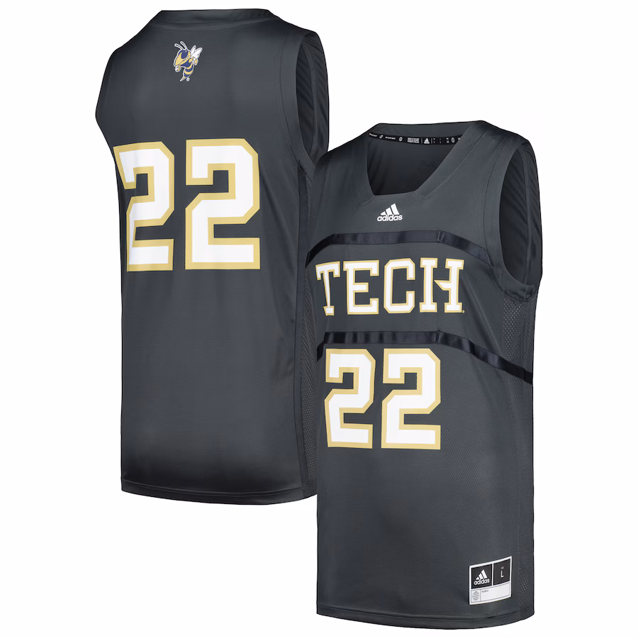Men's adidas #22 Gray Georgia Tech Yellow Jackets Swingman Jersey - Jersey