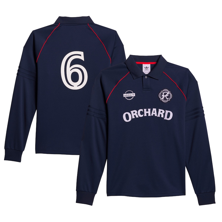 Men's Orchard x New England Revolution adidas Navy Skateboarding Long Sleeve Jersey - Jersey