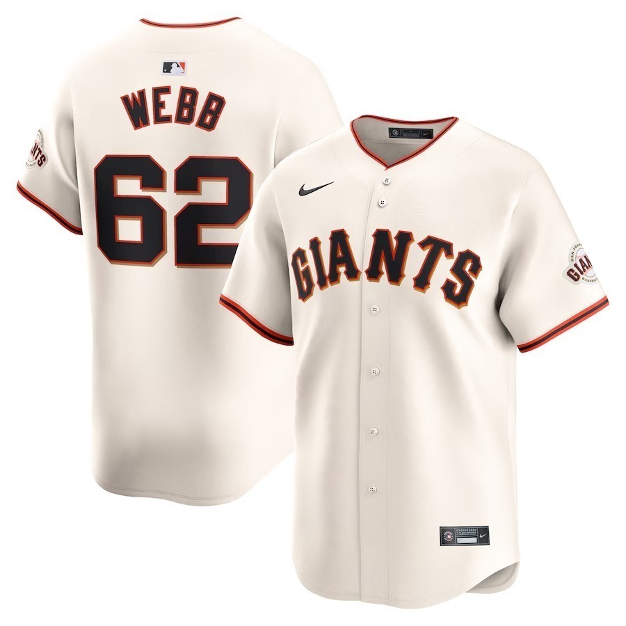 Men's San Francisco Giants Logan Webb Nike Cream Home Limited Player Jersey - Jersey