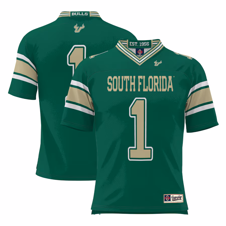 #1 South Florida Bulls GameDay Greats Youth Football Jersey - Green - Jersey