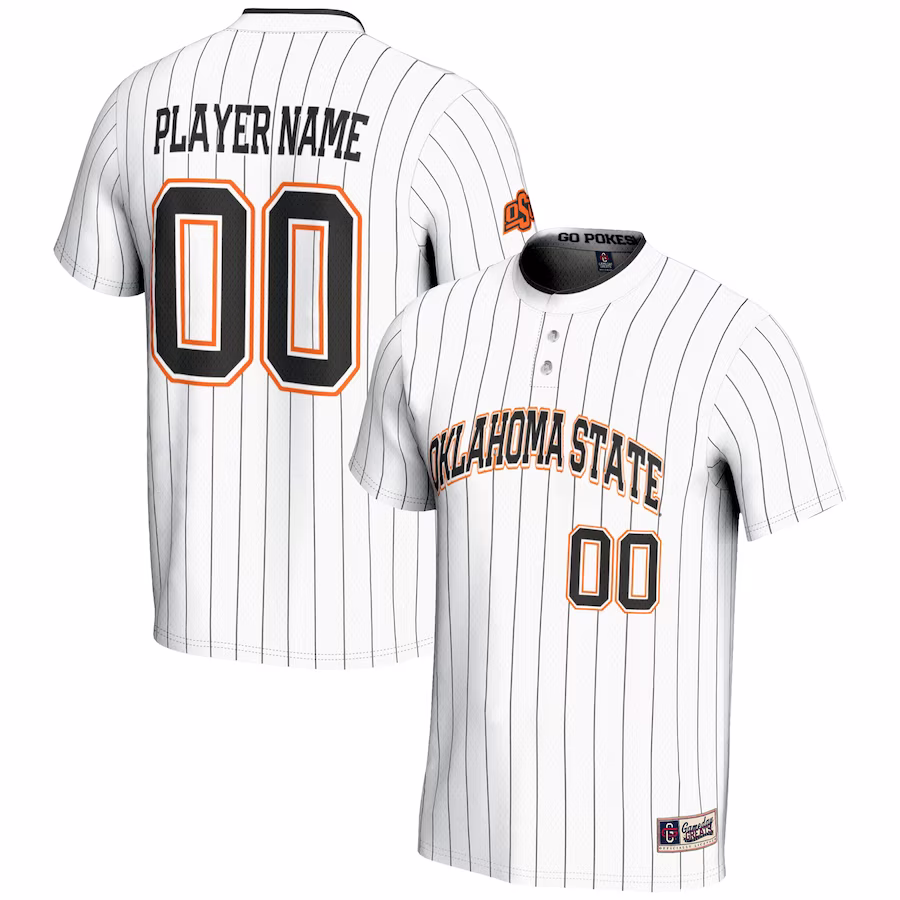 Oklahoma State Cowboys GameDay Greats Youth NIL Pick-A-Player Lightweight Softball Jersey - White - Jersey
