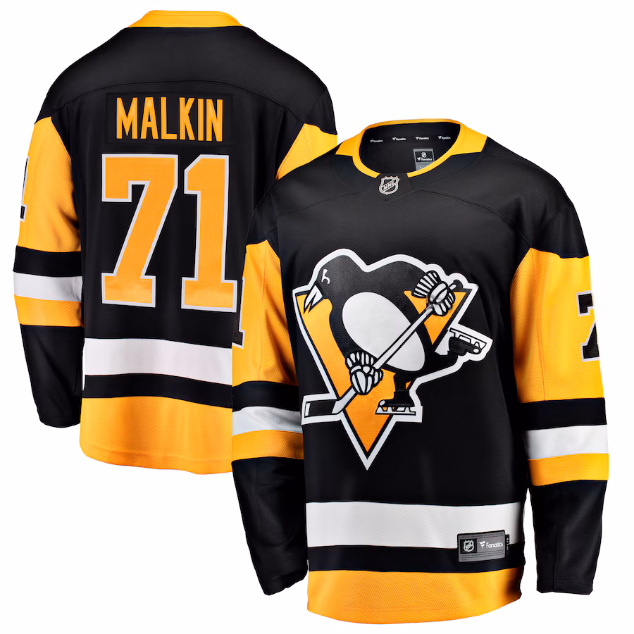 Men's Pittsburgh Penguins Evgeni Malkin Fanatics Black Home Breakaway Jersey - Jersey