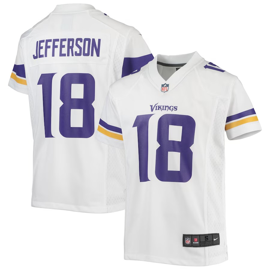 Youth Minnesota Vikings Justin Jefferson Nike White Game Jersey - Jersey