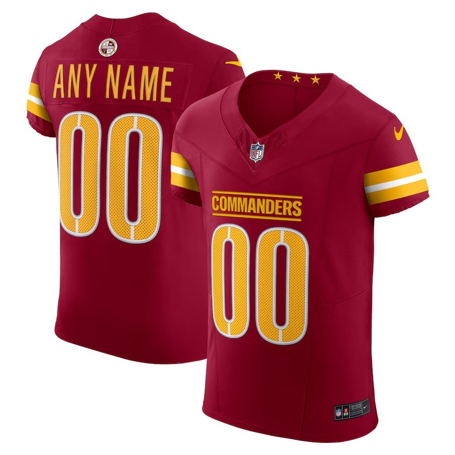 Men's Washington Commanders Nike Burgundy Team Vapor F.U.S.E. Elite Custom Jersey - Jersey