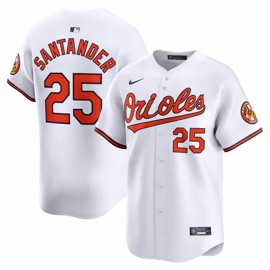 Men's Baltimore Orioles Anthony Santander Nike White Home Limited Player Jersey - Jersey