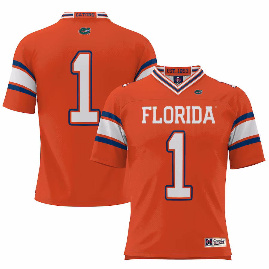 #1 Florida Gators GameDay Greats Football Jersey – Orange - Jersey