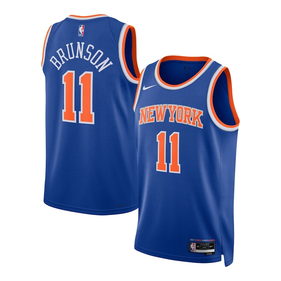 Unisex New York Knicks Jalen Brunson Nike Blue Swingman Jersey - Icon Edition - Jersey