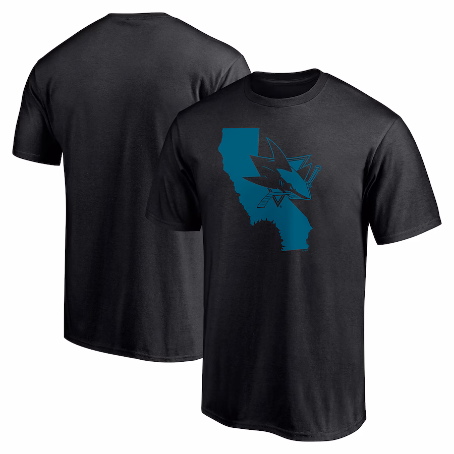 Men's San Jose Sharks Black Hometown Collection Push Ahead T-Shirt - Jersey