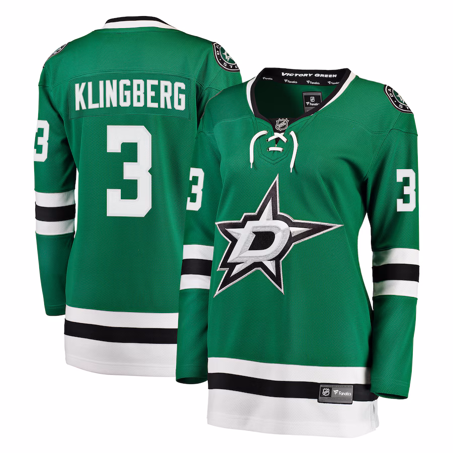 Women's Dallas Stars John Klingberg Fanatics Kelly Green Breakaway Player Jersey - Jersey