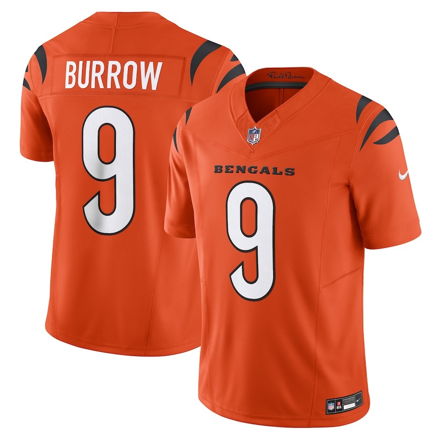 Men's Cincinnati Bengals Joe Burrow Nike Orange Vapor F.U.S.E. Limited Jersey - Jersey