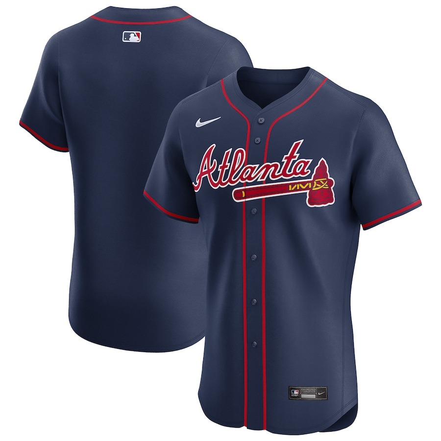 Men's Atlanta Braves Nike Navy Alternate Elite Jersey - Jersey