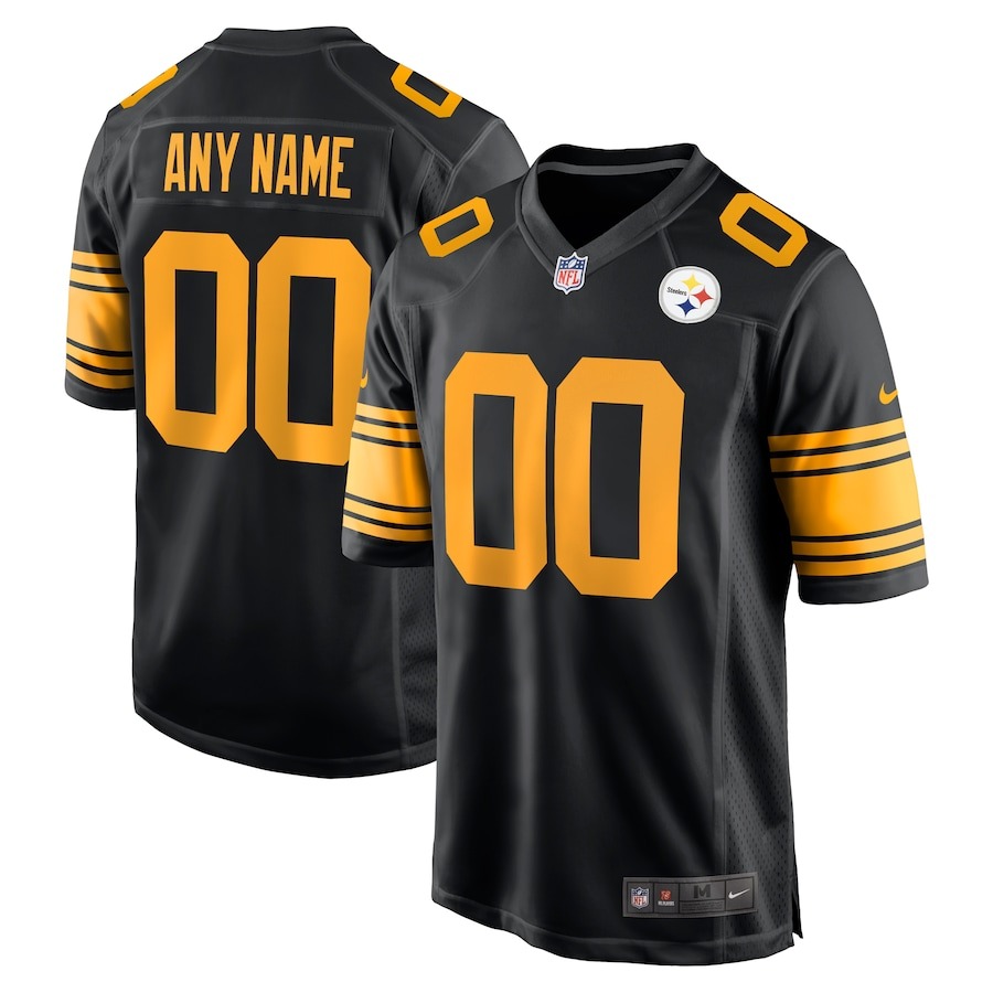 Men's Pittsburgh Steelers  Nike Black Alternate Custom Game Jersey - Jersey
