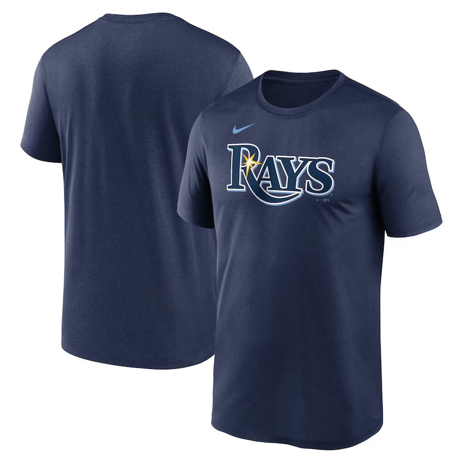 Men's Tampa Bay Rays Nike Navy Legend Fuse Wordmark T-Shirt - Jersey