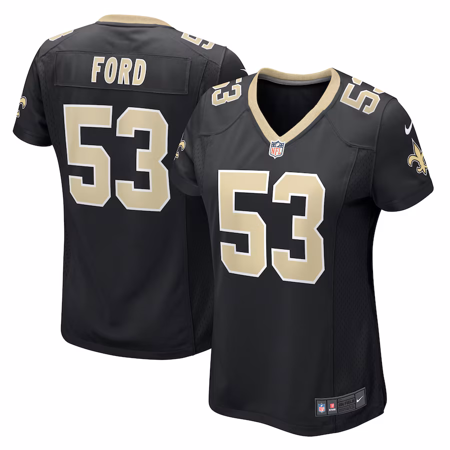 Women's New Orleans Saints Jaylan Ford Nike Black Game Jersey - Jersey