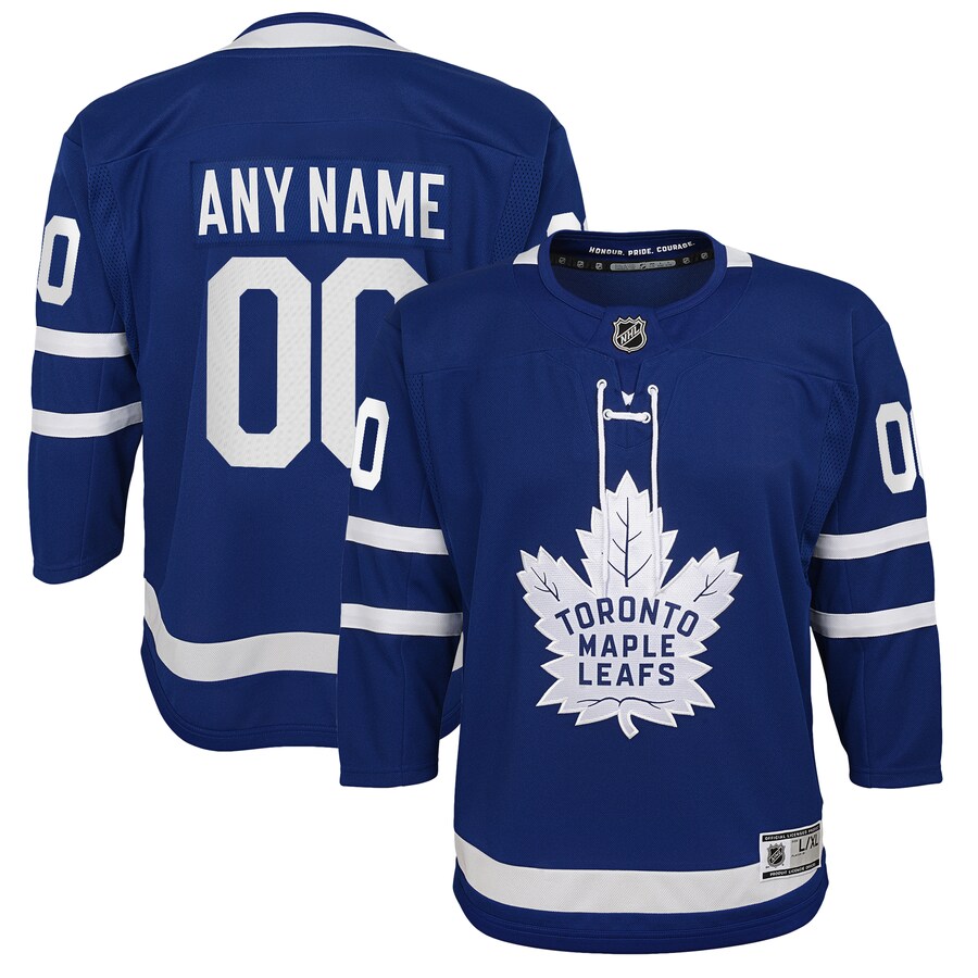 Youth Toronto Maple Leafs Blue Home Premier Custom Jersey - Jersey