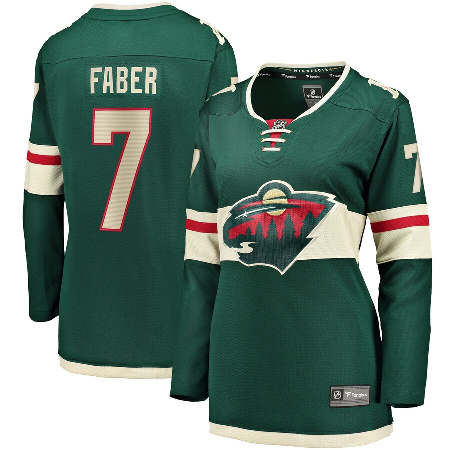 Women's Minnesota Wild Brock Faber Fanatics Branded Green Home Breakaway Player Jersey - Jersey