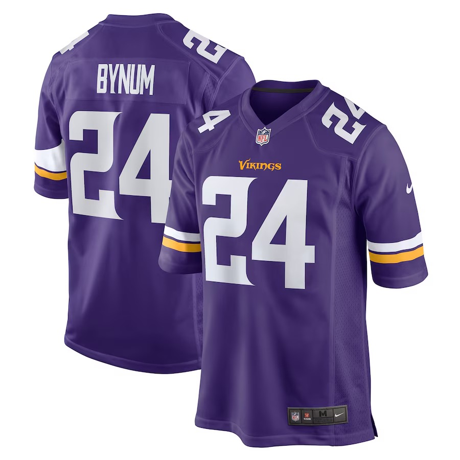Men's Minnesota Vikings Camryn Bynum Nike Purple Player Game Jersey - Jersey