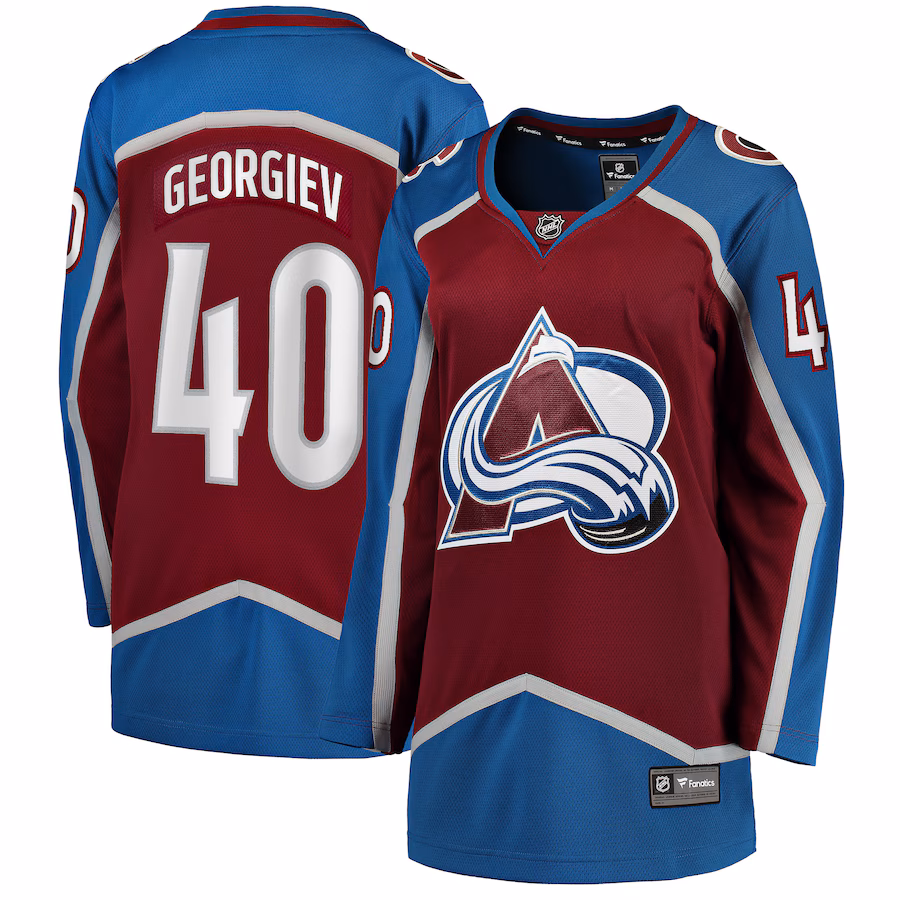 Women's Colorado Avalanche Alexandar Georgiev Fanatics Burgundy Home Breakaway Player Jersey - Jersey