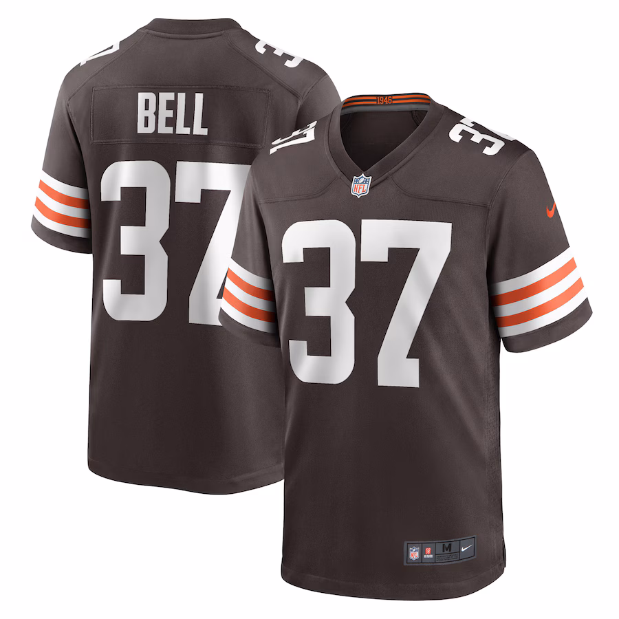 Men's Cleveland Browns D'Anthony Bell Nike Brown Game Player Jersey - Jersey