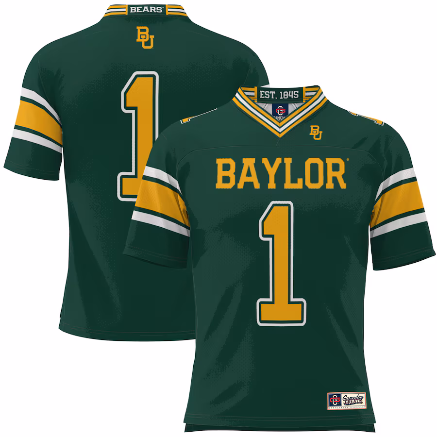 Youth GameDay Greats #1 Green Baylor Bears Football Jersey - Jersey