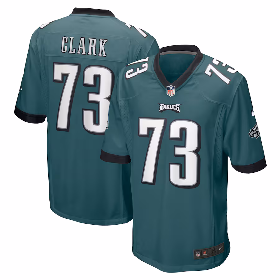 Men's Philadelphia Eagles Le'Raven Clark Nike Midnight Green  Game Jersey - Jersey