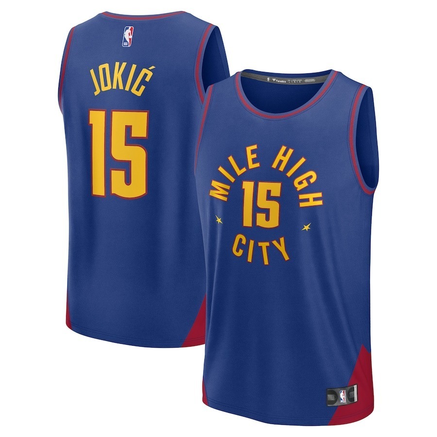 Men's Denver Nuggets Nikola Jokic Fanatics Blue Fast Break Replica Player Jersey - Statement Edition - Jersey