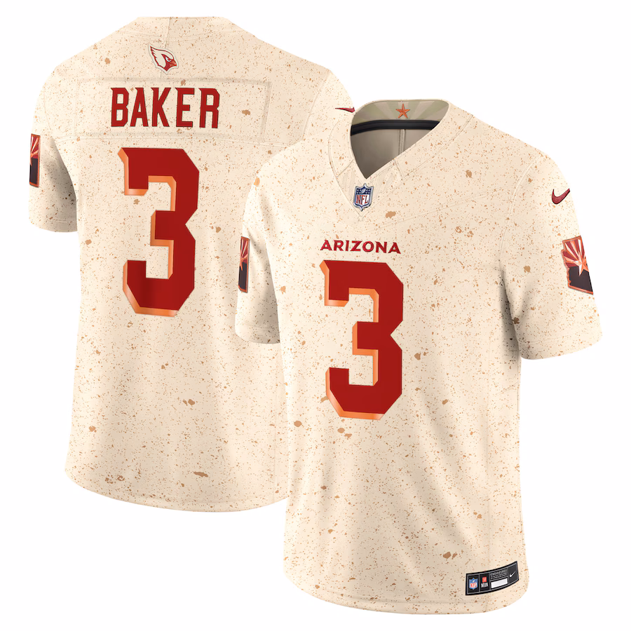 Men's Arizona Cardinals Budda Baker Nike Natural 2025 Rivalries Collection Limited Jersey - Jersey