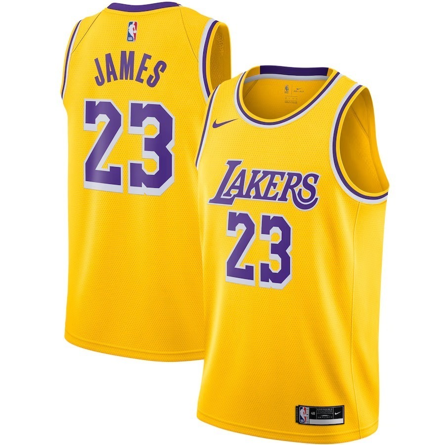 Men's Los Angeles Lakers LeBron James Nike Gold 2020/21 Swingman Jersey - Icon Edition - Jersey