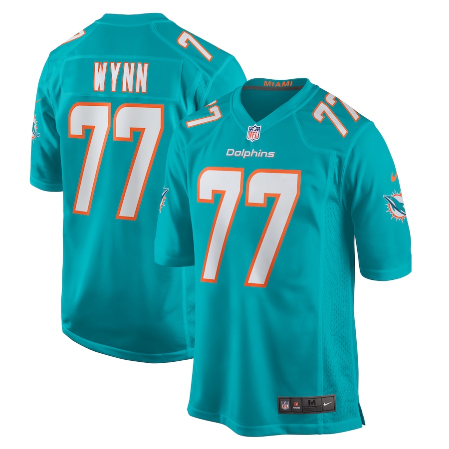 Men's Miami Dolphins Isaiah Wynn Nike Aqua Game Jersey - Jersey