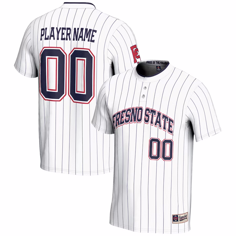 Fresno State Bulldogs GameDay Greats Youth NIL Pick-A-Player Lightweight Softball Jersey - White - Jersey