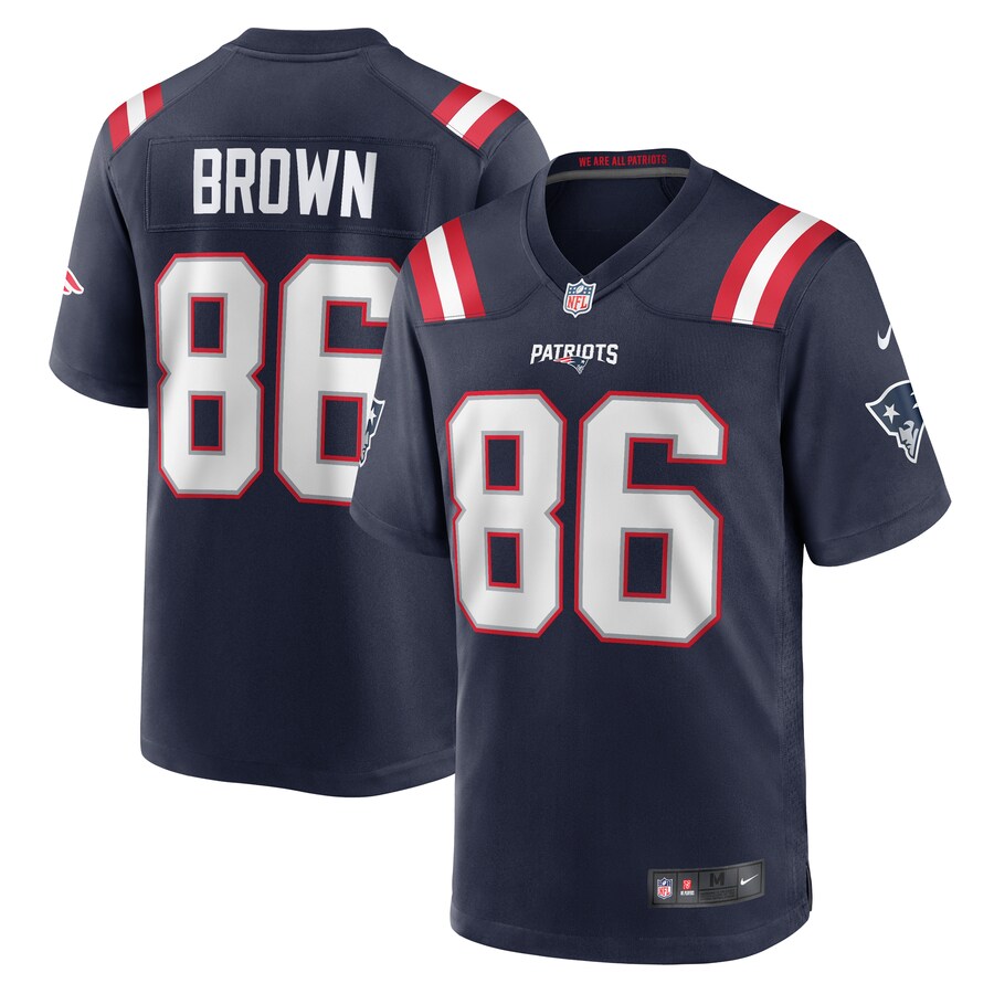 Men's New England Patriots Pharaoh Brown Nike  Navy Team Game Jersey - Jersey