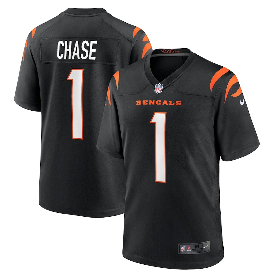 Men's Cincinnati Bengals Ja'Marr Chase Nike Black Game Jersey - Jersey